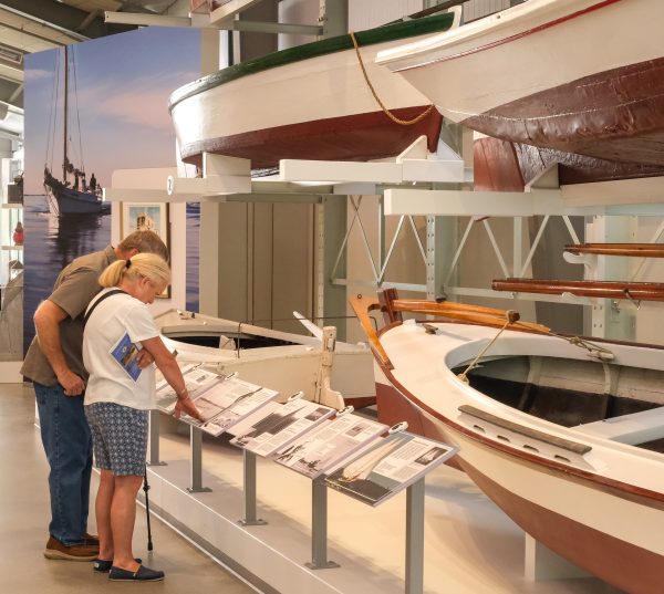 The Water Lines exhibition highlights CBMM's small craft collection by sharing the stories of the people who designed, built, and used them. (Photo by George Sass)