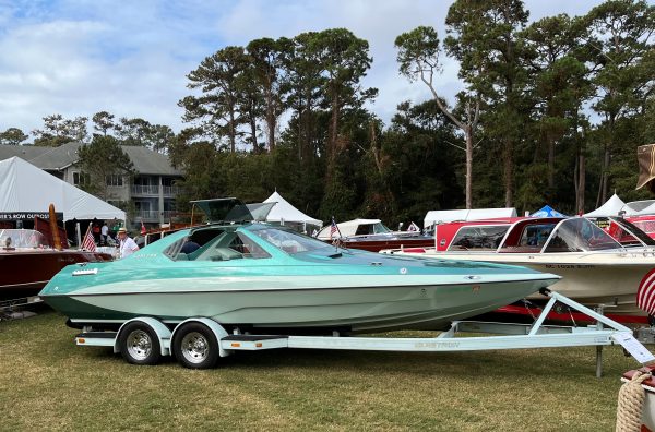 A 1980 Glastron Scimitar will be one of the featured boats at the festival. The vessel's owner, Randy Cunningham, will speak about Glastrons during a boating history talk on Friday, June 13 at 1 pm.