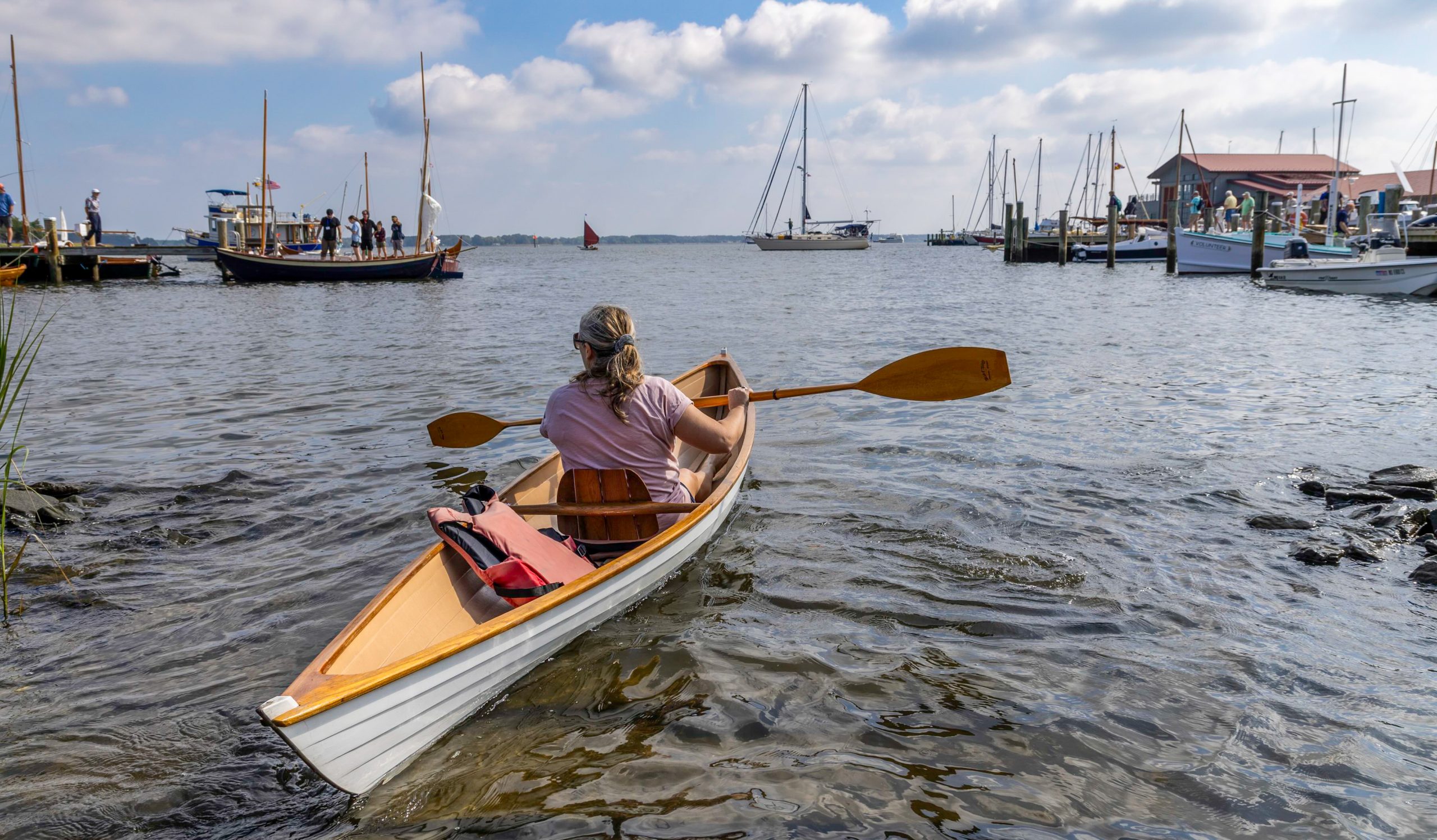 Join our experienced kayak guides for a guided morning paddle, showcasing the Miles River at its most peaceful. (Photo by Sharon Thorpe)