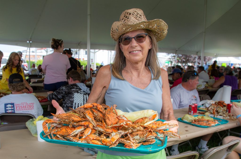 Don't miss our crab feast! The TWA will be selling steamed crabs for $40 per dozen, plus an ear of corn. (Photo by Sharon Thorpe)