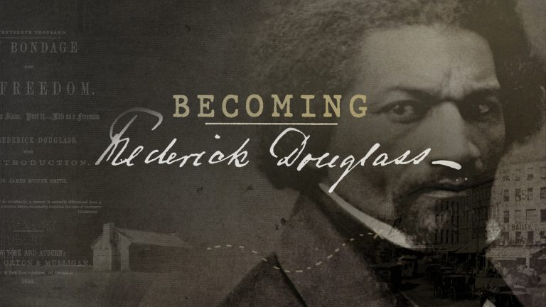 Title card: Becoming Frederick Douglass