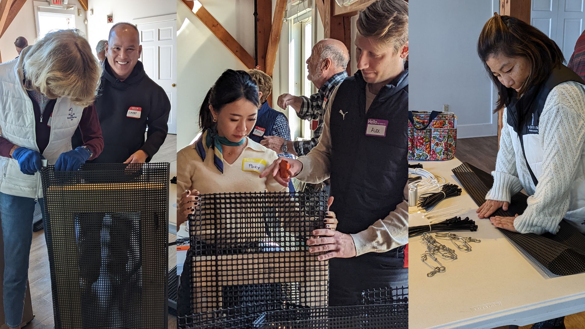 Scenes from CBMM's Oyster Gardening Workshop